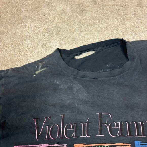 Vintage 90s Violent Femmes Neon Tour Single Stitch Shirt XL - Picture 10 of 11